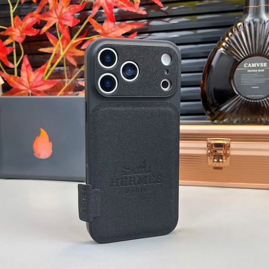 Black Hermes iPhone 17 Pro Max Case – Luxury Hermes iPhone Case
